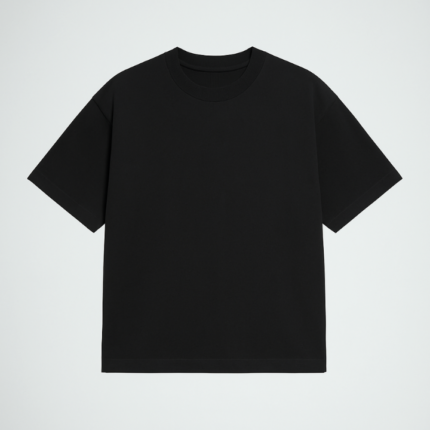 RM Lumina Classic Plain Oversize T-Shirt – Black
