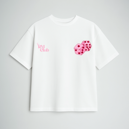 White Dice Oversized T-Shirt – Play Your Luck in Style | RM LUMINA